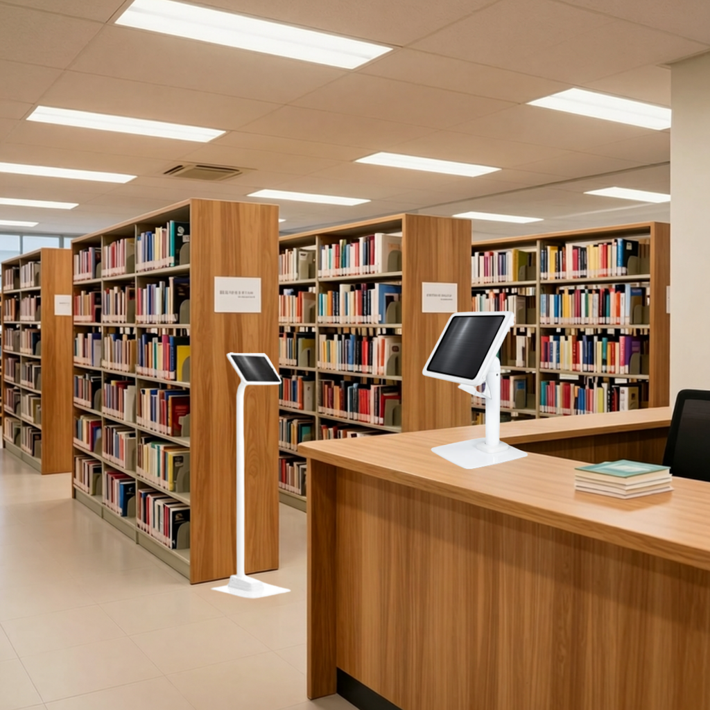 Self-Service Library Book Checkout and Returns with Tablets